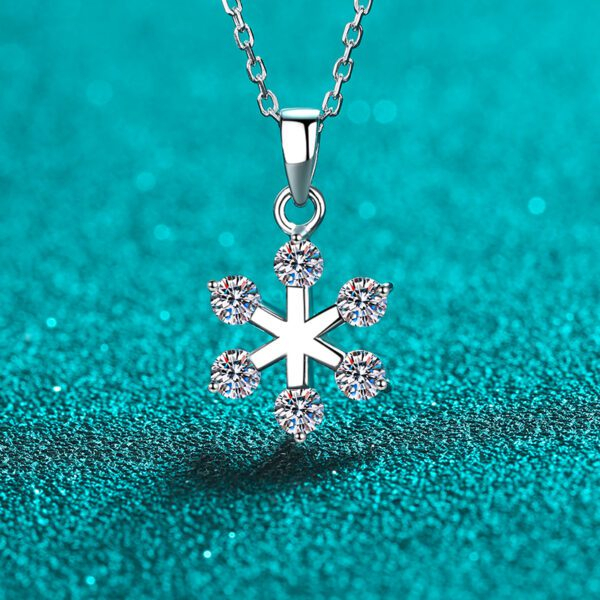 Snowflake Moissanite Necklace - Image 2