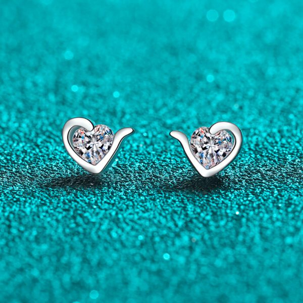 Moissanite Stud Earrings - Image 2