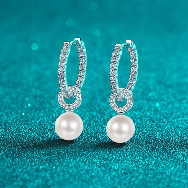 Pearl Moissanite Earring - Image 4