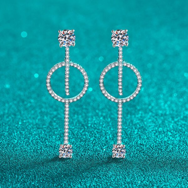 Moissanite Pendant Earrings - Image 2