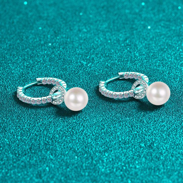 Pearl Moissanite Earring - Image 3