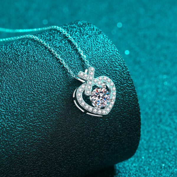 Moissanite Heart Shape Necklace - Image 3