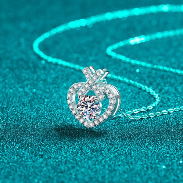 Moissanite Heart Shape Necklace - Image 5