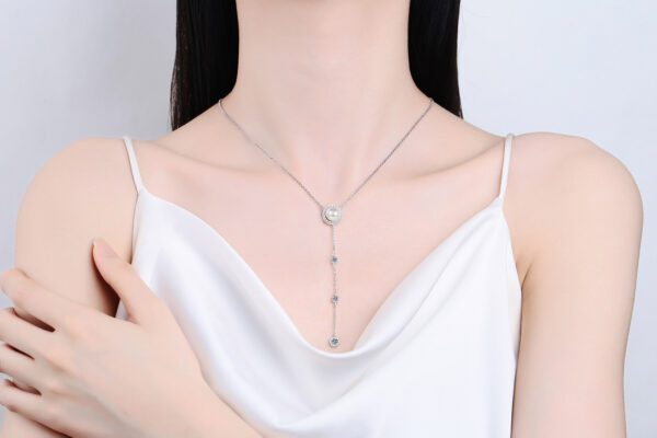 Moissanite Long Pendant.