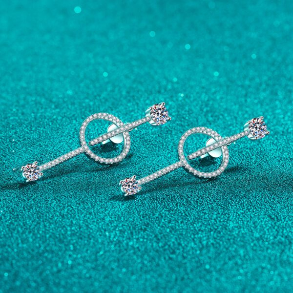 Moissanite Pendant Earrings - Image 3