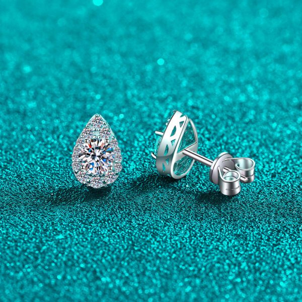 Pear - shaped Moissanite Earrings - Image 3