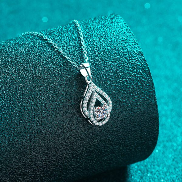 Brilliant Halo Drop Necklace - Image 4